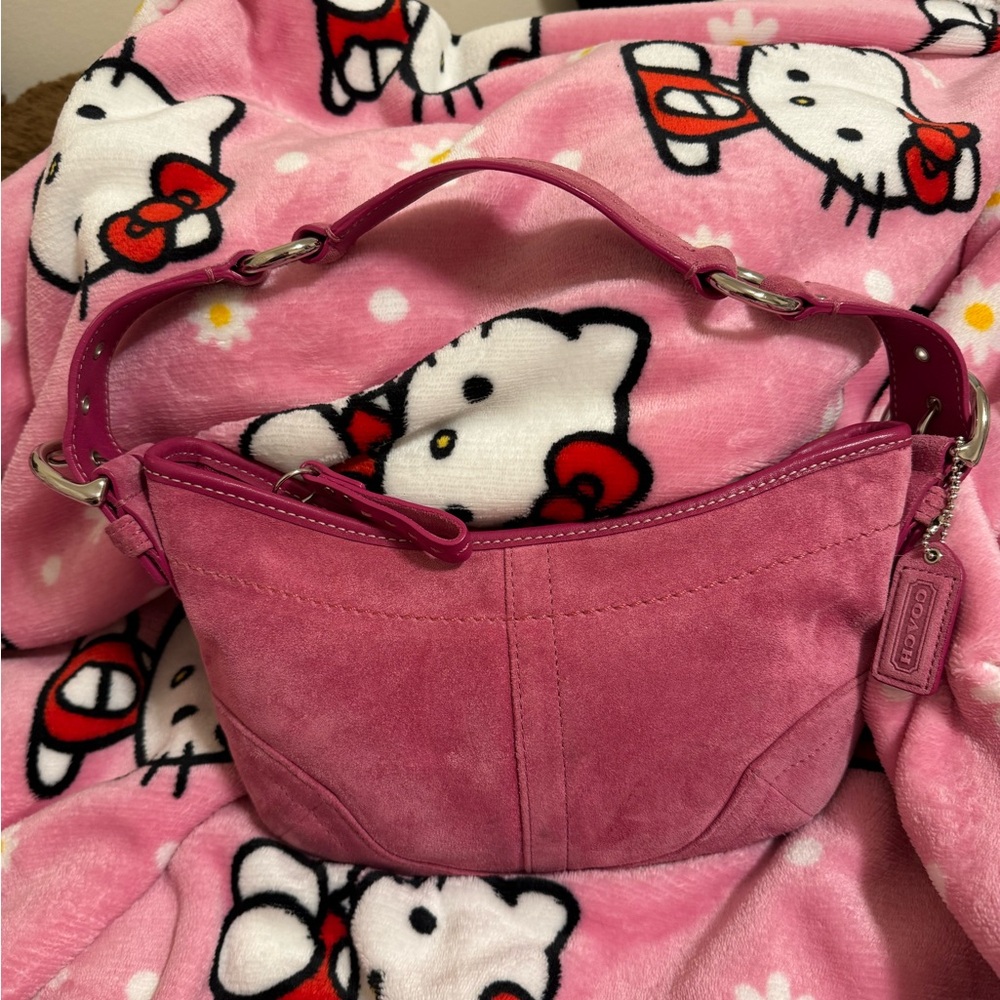 Coach SoHo Pink Suede Women's Hobo Bag